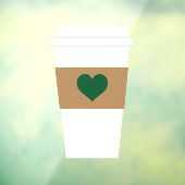 I Love Coffee Disposable Coffee Cup Raamsticker (Vel 3)