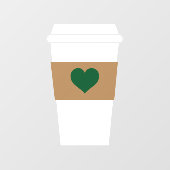 I Love Coffee Disposable Coffee Cup Raamsticker (Vel)