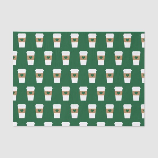 I Love Coffee Disposable Coffee Cup Tissuepapier (Voorkant)