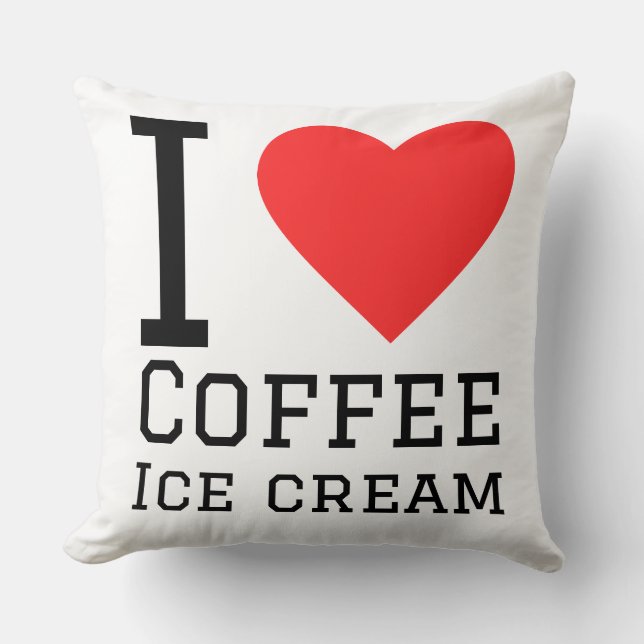 I love coffee ice cream kussen (Voorkant)
