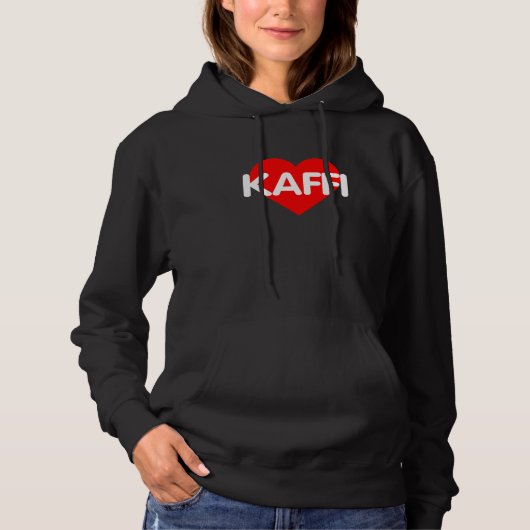 I Love Coffee - Kaffi Hoodie (Voorkant)