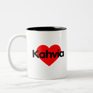 I Love Coffee - Kahvia Finland Tweekleurige Koffiemok