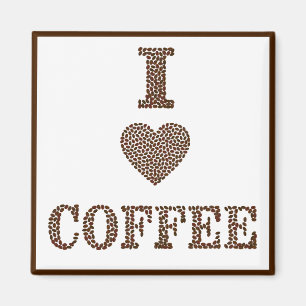 "I Love Coffee" Koffiebonenkast Bean Quote koelkas Magneet