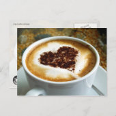 I Love Coffee - Latte Art Briefkaart (Voorkant / Achterkant)