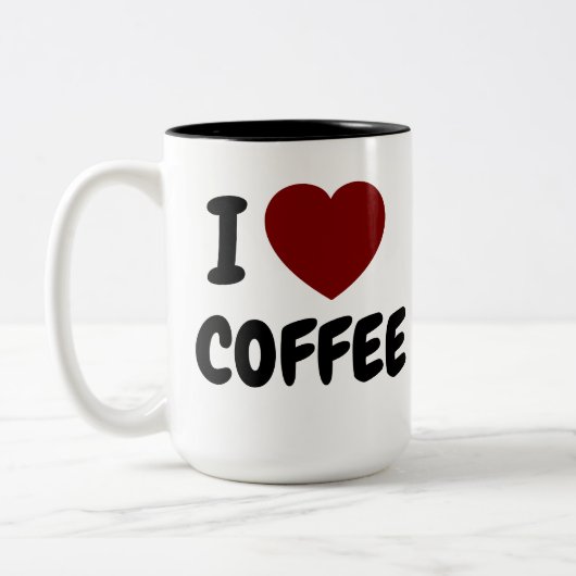 I Love Coffee Mok (Links)
