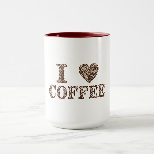I Love Coffee Mok (Midden)