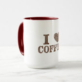 I Love Coffee Mok (Voorkant links)
