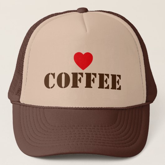 I Love Coffee™ Petroleukoepelhoed Trucker Pet (Voorkant)