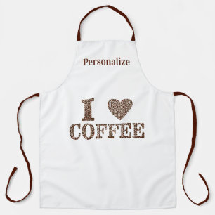 I Love Coffee Quote Coffee Beans Personated Schort