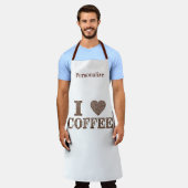 I Love Coffee Quote Coffee Beans Personated Schort (Gedragen)