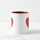 I Love Coffee Red Heartbeat Mok - Uniek cadeau (Midden)