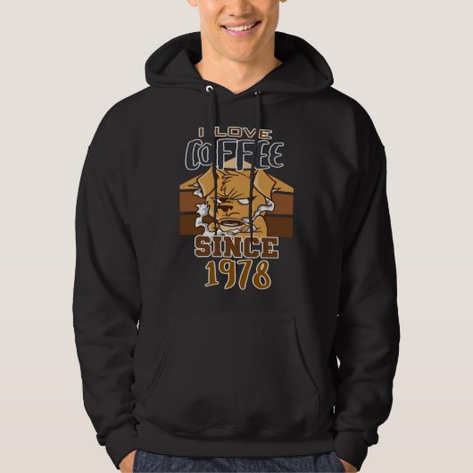 I love coffee since 1978 hoodie (Voorkant)