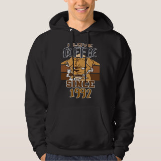 I love coffee since 1992 hoodie