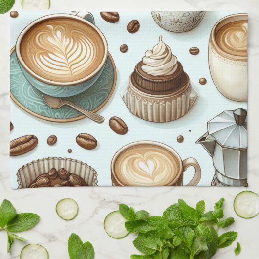 I Love Coffee Theedoek (Gevouwen)