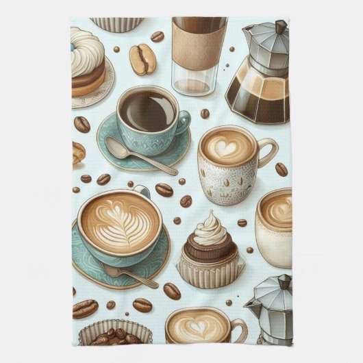 I Love Coffee Theedoek (Verticaal)