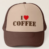 I Love Coffee™ Trucker Hat Trucker Pet (Voorkant)