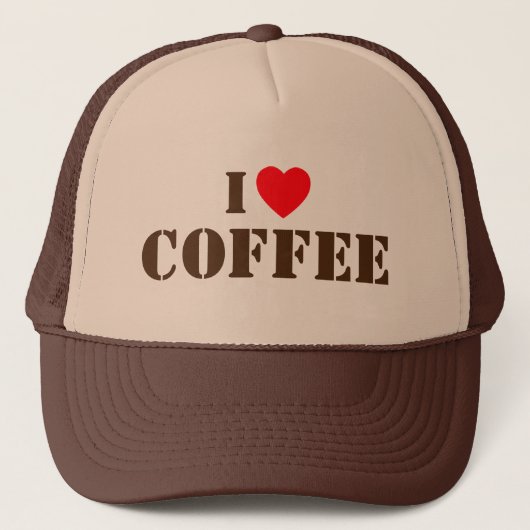 I Love Coffee™ Trucker Hat Trucker Pet (Voorkant)