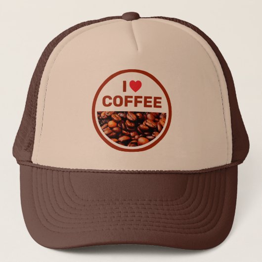 I Love Coffee™ Truckerhoed Trucker Pet (Voorkant)