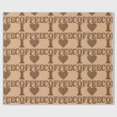 I Love Coffee Wrapping Paper Cadeaupapier (Vlak)