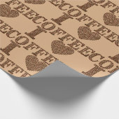 I Love Coffee Wrapping Paper Cadeaupapier (Hoek)