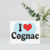 I Love Cognac Briefkaart (Staand voorkant)