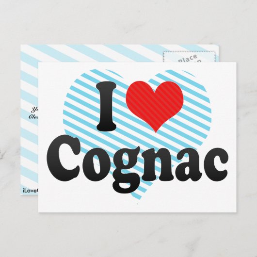 I Love Cognac Briefkaart (Voorkant / Achterkant)