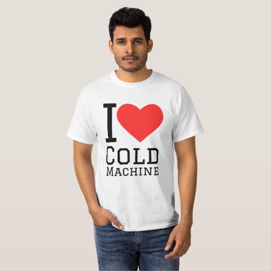 I love cold machine t-shirt (Voorkant volledig)