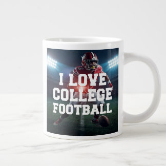 I Love College Football Mug Grote Koffiekop