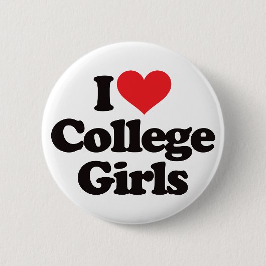 I Love College Girls Ronde Button 5,7 Cm (Voorkant)