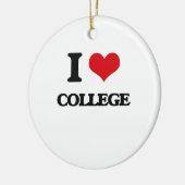 I Love College Keramisch Ornament (Links)