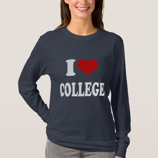 I Love College T-shirt (Voorkant)
