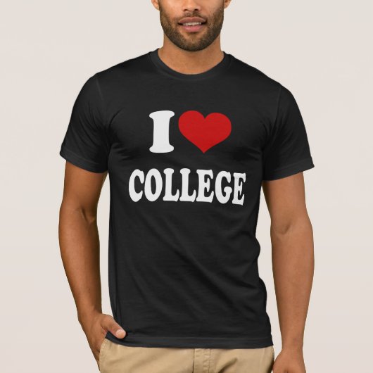 I Love College T-shirt (Voorkant)