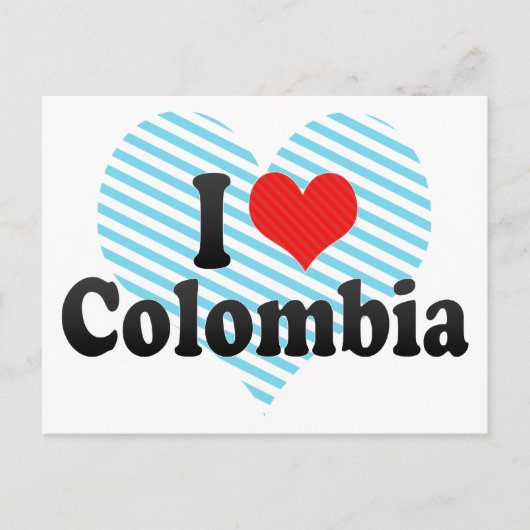 I Love Colombia Briefkaart (Voorkant)