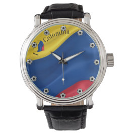 I Love Colombia Flag Horloge