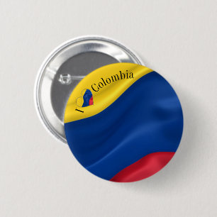 I Love Colombia Flag Ronde Button 5,7 Cm