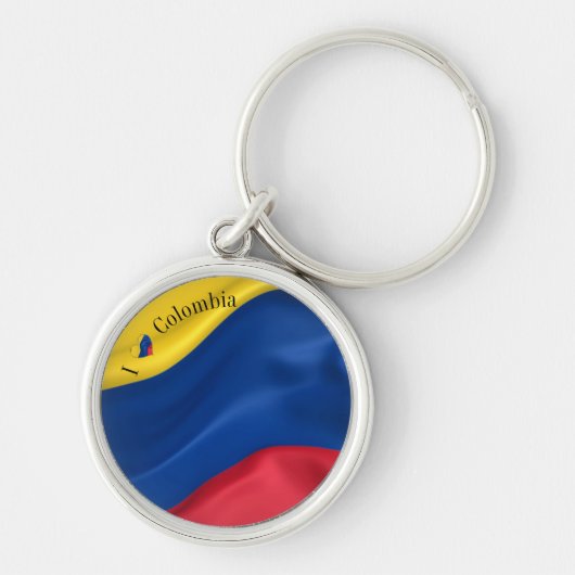 I Love Colombia Flag Sleutelhanger (Voorkant)