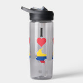 I Love Colombia Heart Colombian National Flag Map Waterfles (Rechts)