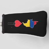 I Love Colombia Vertical I Heart Country Flag Map Golfheadcover (Voorkant)
