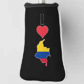 I Love Colombia Vertical I Heart Country Flag Map Golfheadcover (Draai 90)