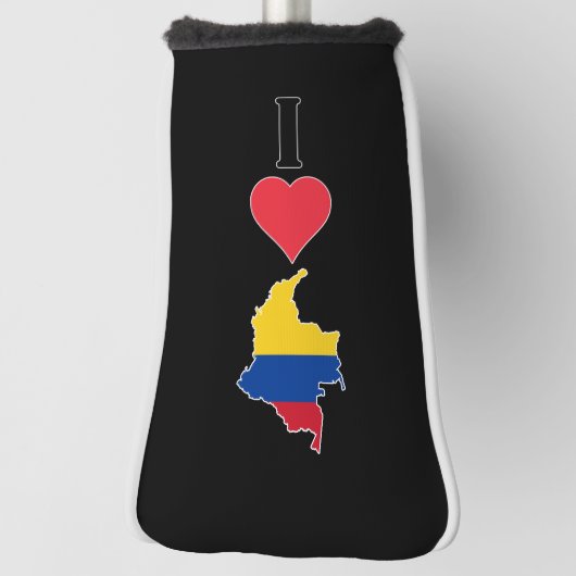 I Love Colombia Vertical I Heart Country Flag Map Golfheadcover (Draai 90)