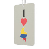 I Love Colombia Vertical I Heart Country Flag Map Luchtverfrisser (Links)