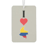 I Love Colombia Vertical I Heart Country Flag Map Luchtverfrisser (Achterkant)