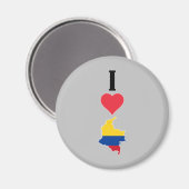 I Love Colombia Vertical I Heart Country Flag Map Magneet (Voorkant / Achterkant)