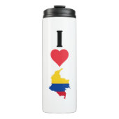 I Love Colombia Vertical I Heart Country Flag Map Thermosbeker (Voorkant)