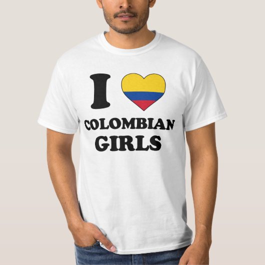 I love Colombian Girls T-shirt (Voorkant)