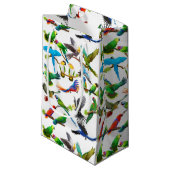 I Love Colorful Parrots Gift Bag Klein Cadeauzakje (Voorkant Gekanteld)