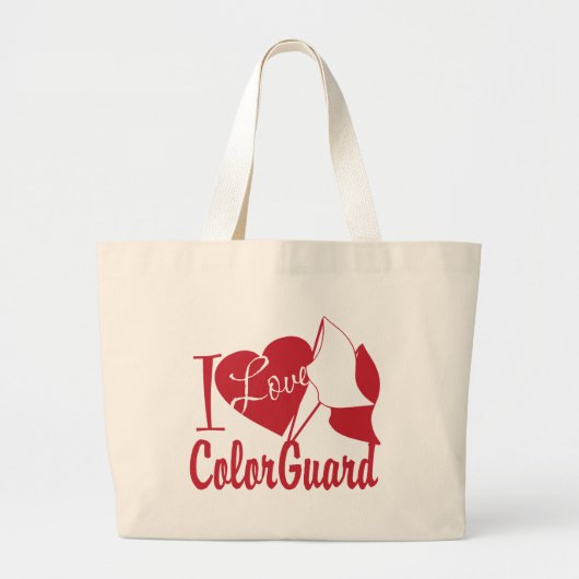 I Love ColorGuard Grote Tote Bag (Voorkant)