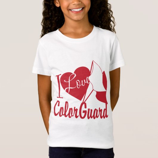I Love ColorGuard T-shirt (Voorkant)