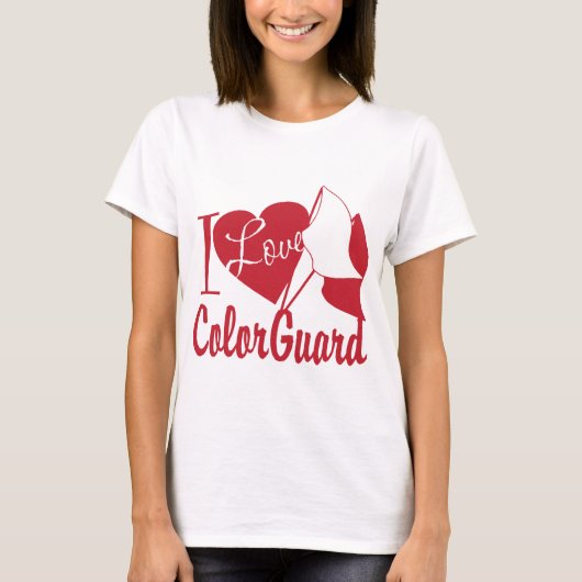 I Love ColorGuard T-shirt (Voorkant)