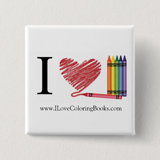I Love Coloring Button (Voorkant)